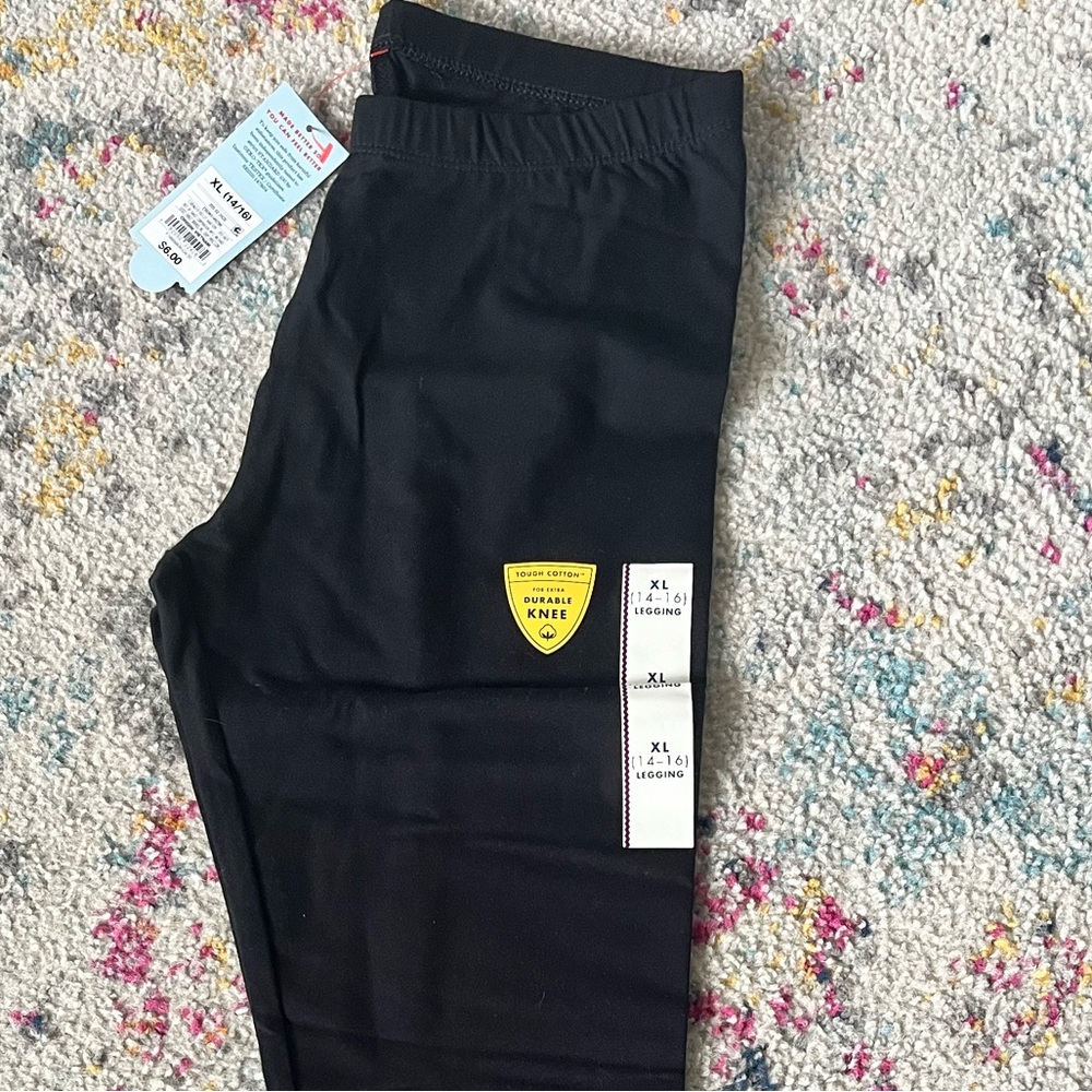 Girls Cat & Jack black leggings size XL (x3)